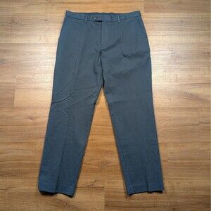 J. Crew Linen Cotton Blend Chino Suit Pants Men's 34x30 Blue Garment Dyed